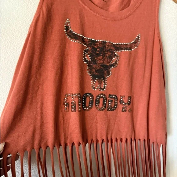 Idyllwind Rust Tank Top with Fringe - Picture 3 of 4